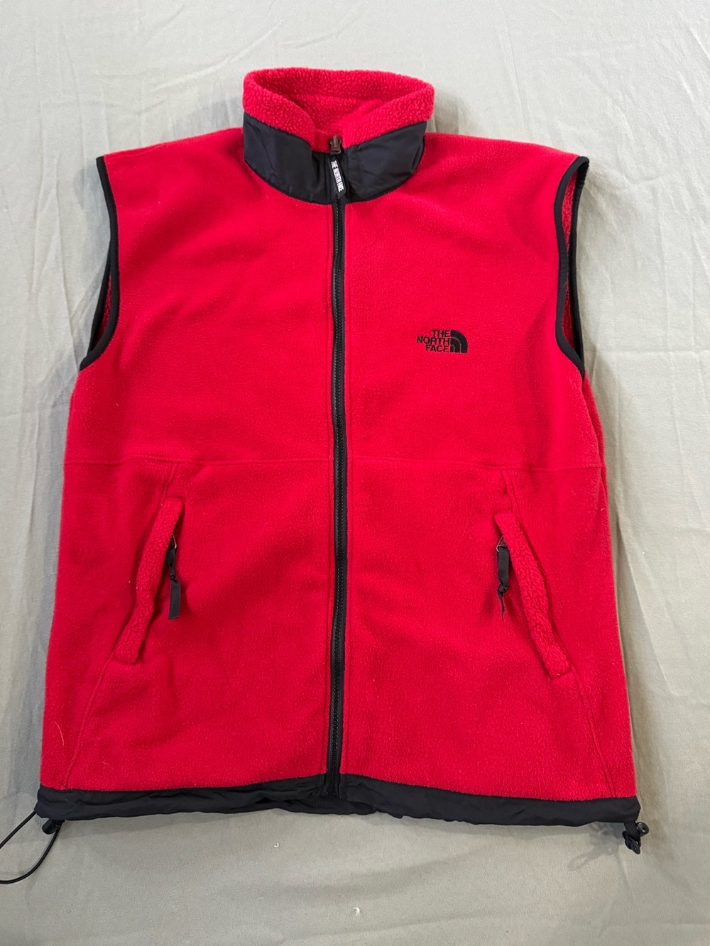 The North Face Men's Vintage Red Fleece Full Zip Vest XL